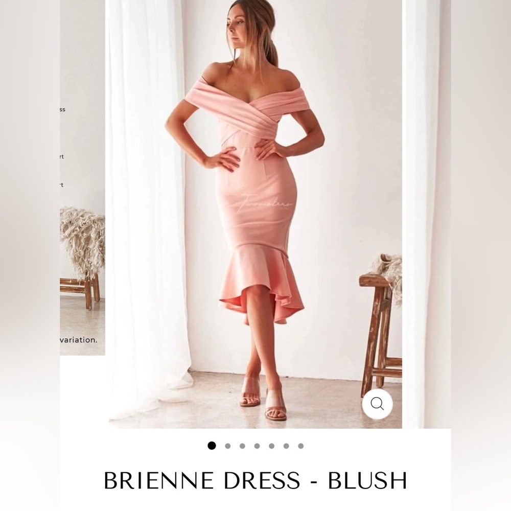 Jaus Brienne Dress - color Blush size 6- MEDIUM